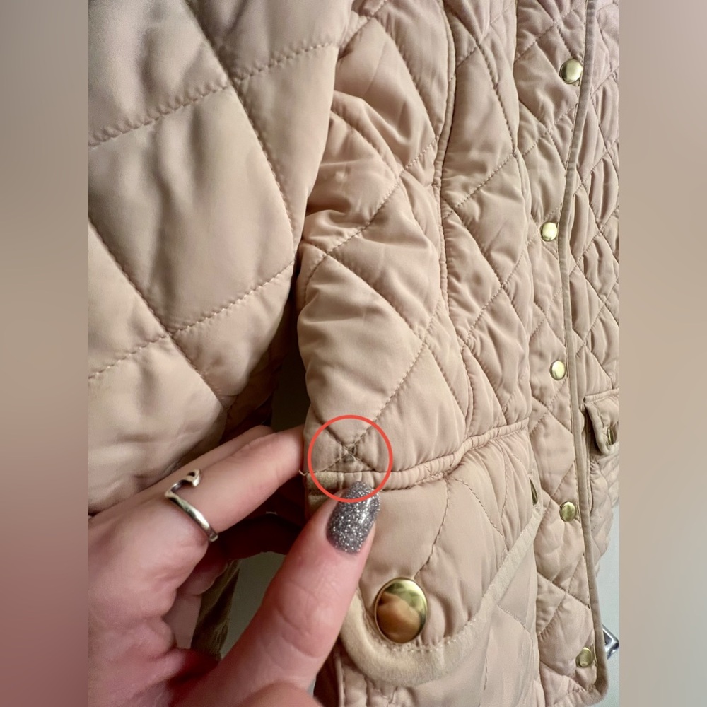 J. Crew | Women’s Beige Quilted Puffer Coat - Picture 8 of 14